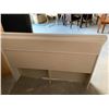Image 7 : White High Gloss Queen SIze Headboard with Display Shelf & 2 Storage Cubbies