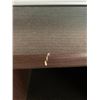 Image 5 : Doble Size Brown Finish Wooden Headboard with 3 Storage/ Display Shelves