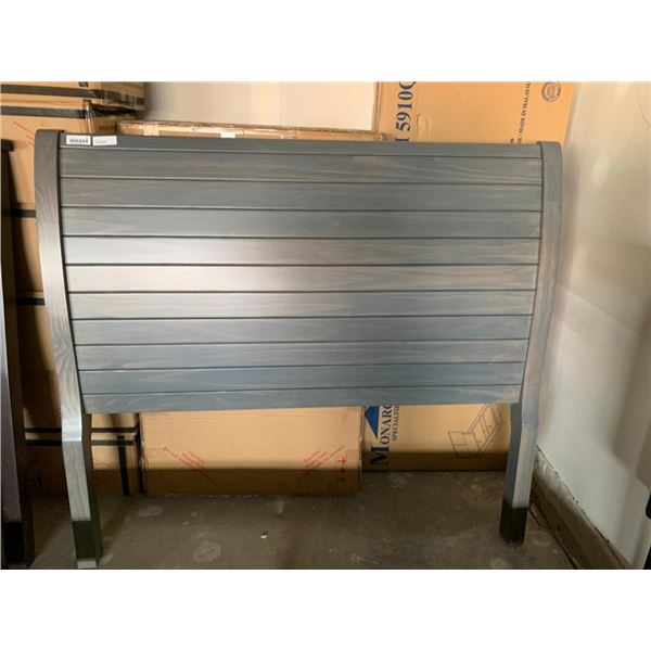 Gray Slat Style Wooden Headboard