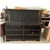 Image 1 : King Size Bedroom Set - Headboard, Footboard, Bedframe and 6 Drawer Chest Dresser