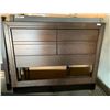 Image 1 : Brown Wooden  Headboard - Queen Size