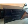 Image 1 : Dark Brown Wooden Tall Hutch Style Dresser 6 Drawer, 2 Cupboard - Drawer Pulls Inside