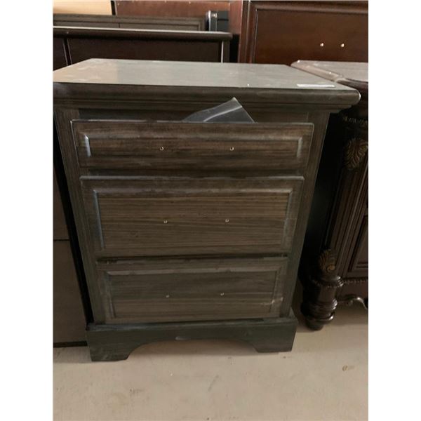 Triple Door Bedside Table ( hardware inside)
