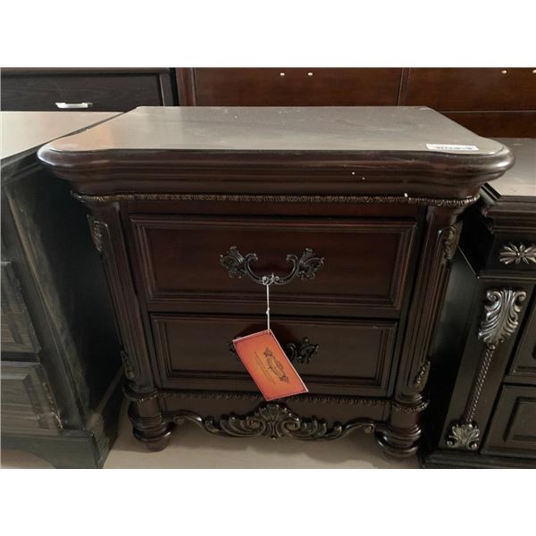 Cosmos Furniture ornate 2 drawer night stand