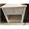 Image 1 : Single Drawer White Bedside Table