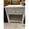 Image 3 : Single Drawer White Bedside Table