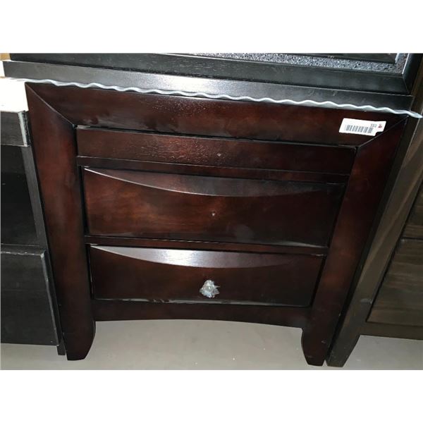 Solid Wood Double Door Bed Side Table