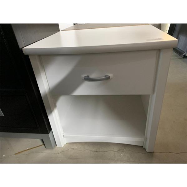 Single Drawer Girls White Night Stand