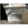 Image 1 : Single Drawer Girls White Night Stand