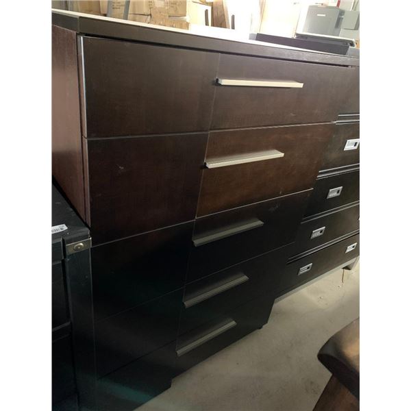 Espresso Slim Line 5 Drawer Chest