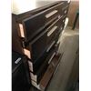 Image 3 : Espresso Slim Line 5 Drawer Chest