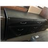 Image 1 : Large Black Woodgrain 6 Drawer Dresser