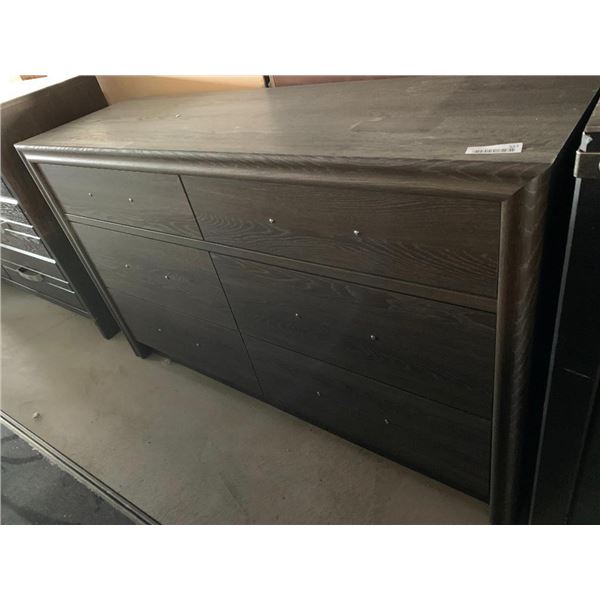 Grey woodgrain 6 drawer dresser ( hardware inside)