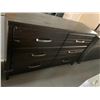 Image 1 : Dark 6 Drawer Dresser with Chrome Handles
