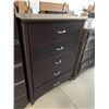 Image 2 : Dark Espresso & Chrome Handled 5 drawer chest