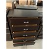 Image 3 : Dark Espresso & Chrome Handled 5 drawer chest