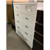 Image 2 : White & Chrome Handled 6 Drawer upright chest