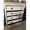 Image 3 : White & Chrome Handled 6 Drawer upright chest