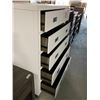 Image 4 : White & Chrome Handled 6 Drawer upright chest