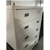 Image 6 : White & Chrome Handled 6 Drawer upright chest