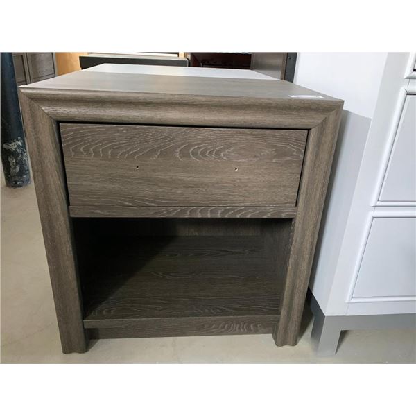 Single Drawer Grey Bedside table