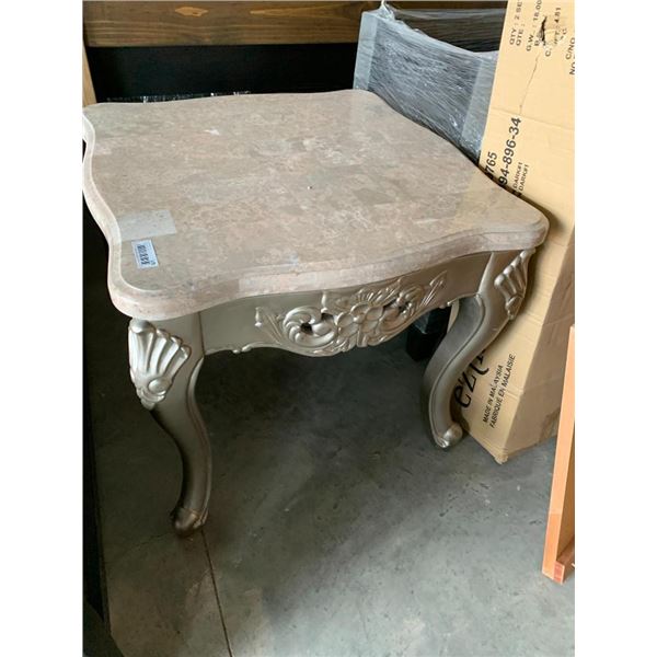 Marble Top Queen Anne Side Table