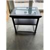 Image 1 : Glass Top Wood Side Table