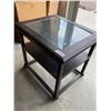 Image 3 : Glass Top Wood Side Table