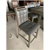 Image 6 : Dinning room Table Set - Grey, with leaf & 6 upholstered chairs