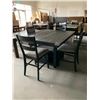 Image 1 : Barnwood Style dinning Table with Storage & 4 upholstered chairs