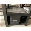 Image 3 : Barnwood Style dinning Table with Storage & 4 upholstered chairs
