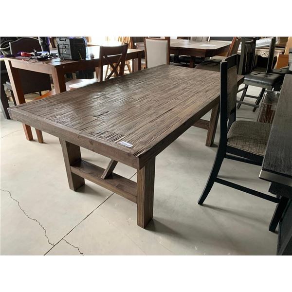 Reclaimed Wood Style Barnwood Dining Table
