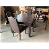Image 1 : Dark Espresso Dining room Table & 4 Leather Style Chairs