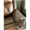 Image 4 : Rawhide Brown Leather overstuffed electric recliner
