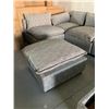 Image 3 : Oversize modular 6 piece grey sectional sofa suite -NEW IN BOX