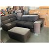 Image 1 : Microfiber Modular Setional Sofa Suite with ottoman & side table, adjustable backs
