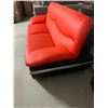 Image 2 : Sleek Red & Black Leather double Seat Sofa