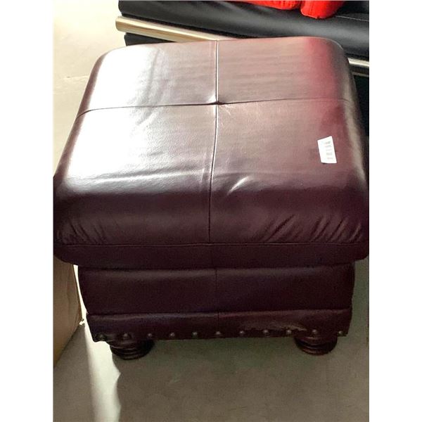 Richi Leather Studded Ottoman