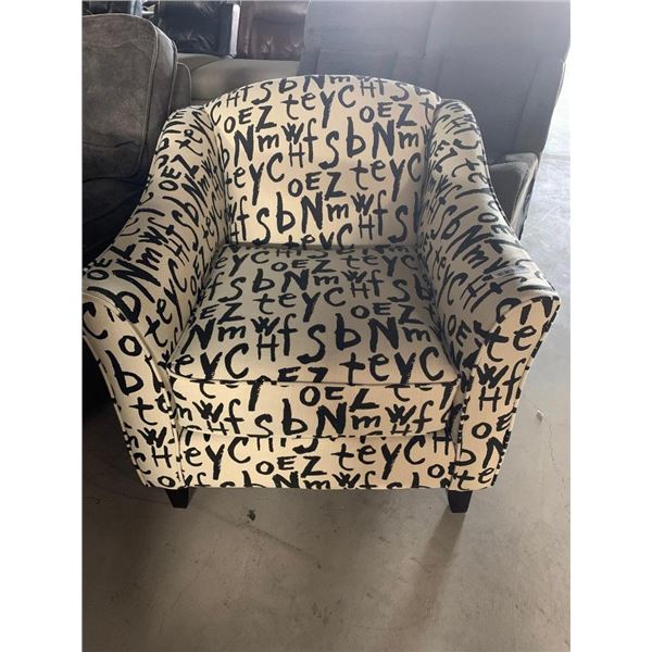 Alphabet Upholstered Ocassional chair