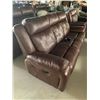 Image 3 : Rawhide Brown Leather Double Seat electric Power Reclining Sofa
