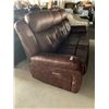Image 3 : Rawhide Brown Leather Double Seat electric Power Reclining Sofa
