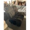 Image 2 : Grey Upholstered Double Seat Loveseat no ends
