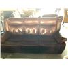 Image 1 : Rawhide Brown Leather Double Seat electric Power Reclining Sofa