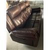 Image 4 : Rawhide Brown Leather Double Seat electric Power Reclining Sofa