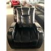 Image 1 : Black Leather Power Reclining Theater Seat