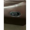 Image 4 : Brown Stitched Leather Recliner Chair