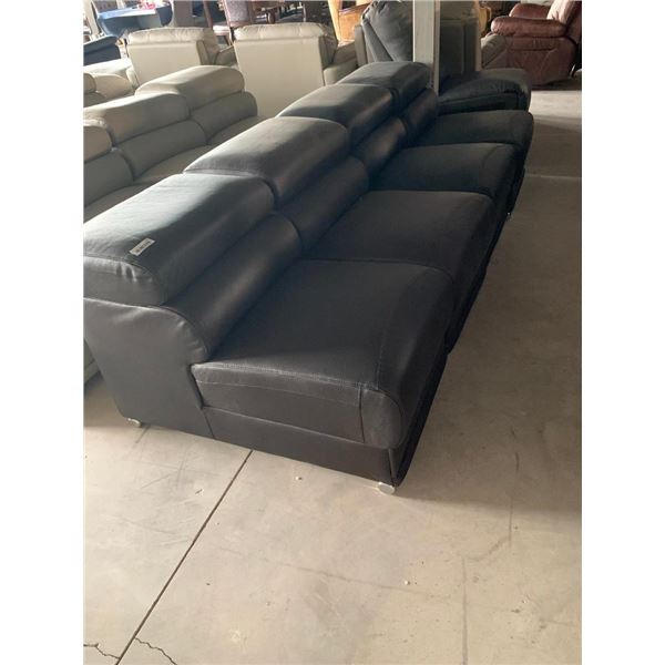 Black Leather Modular 4 Pce Living room Seating System