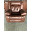 Image 1 : Rawhide Leather Brown Electric Power Recliner Chair