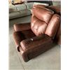 Image 4 : Rawhide Leather Brown Electric Power Recliner Chair