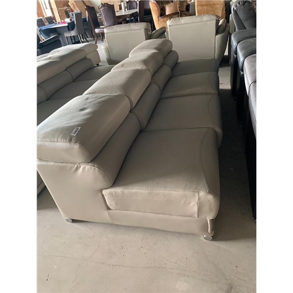 Leather Modular 4 Pce Cream Living room Seating System